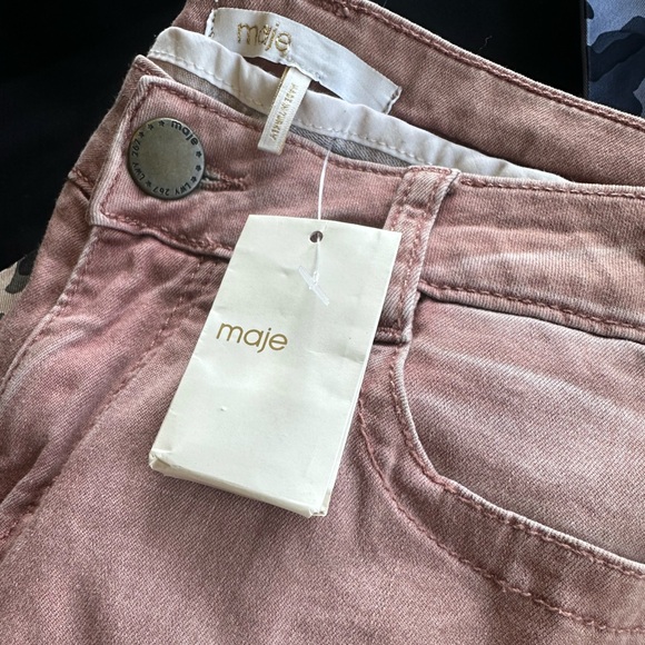 Maje Jaw Skinny Denim Jeans Dusty Rose - Picture 8 of 8